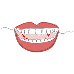 Abstract Vampire Smile Sticker