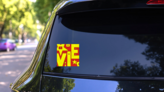 Abstract Vietnam Flag Sticker on a Rear Car Window (New) example