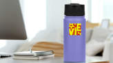 Abstract Vietnam Flag Sticker on a Water Bottle (New) example
