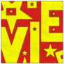 Abstract Vietnam Flag Sticker