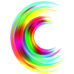 Abstract Vivid Colors Circles Illustration Sticker