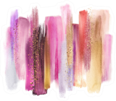 Abstract Watercolor Brush Strokes In Pink Tones Sticker