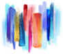 Abstract Watercolor Brush Strokes Sticker