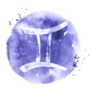Abstract Watercolor Gemini Sticker 
