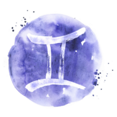 Abstract Watercolor Gemini Sticker 