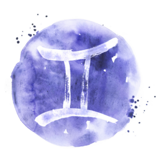 Abstract Watercolor Gemini Sticker 