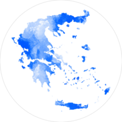 Abstract Watercolor Map Of Greece Sticker