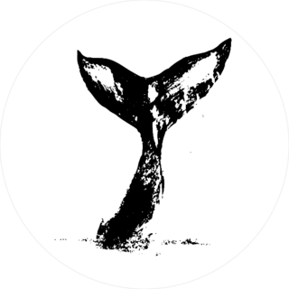 Abstract Whale Tail Circle Sticker