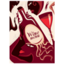 Abstract Wine Menu Poster Sticker