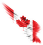 Abstract Wing With Canada Flag Sticker
