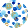 Abstract Winter Pattern Glittering Snowflakes Sticker
