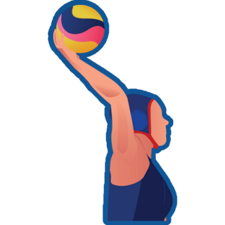 Abstract Woman Water Polo Sticker