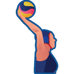 Abstract Woman Water Polo Sticker