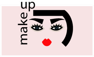 Abstract Woman With Makeup Sticker