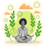 Abstract Yoga In Nature Sticker