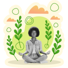 Abstract Yoga In Nature Sticker