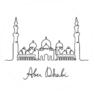 Abu Dhabi Continuous Line Illustration Sticker