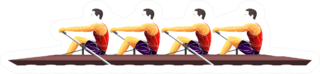 Academic Rowing Four Sticker