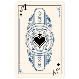 Ace Spades Playing Card In Blue Sticker 