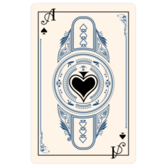 Ace Spades Playing Card In Blue Sticker 