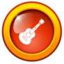 Acoustic Guitar Icon Button Sticker