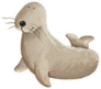 Acrylic Illustration Of Cute Sea Lion Sticker