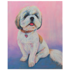 Acrylic Painting Shih Tzu Sticker