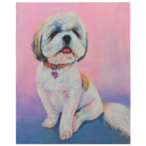 Acrylic Painting Shih Tzu Sticker