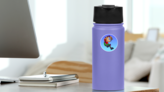 Active Roller Boy Sticker on a Water Bottle (New) example