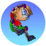Active Roller Boy Sticker