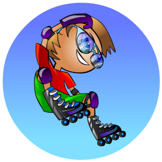 Active Roller Boy Sticker