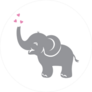 Adorable Baby Elephant With Hearts Sticker