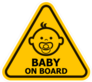 Adorable Baby on Board Triangle Sticker