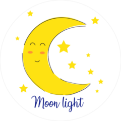 Adorable Blushing Moon Sticker