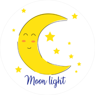 Adorable Blushing Moon Sticker
