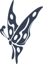 Adorable Butterfly With Dots Flying Sticker