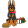 Adorable Christmas Doberman Sticker
