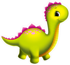 Adorable Dinosaur Sticker