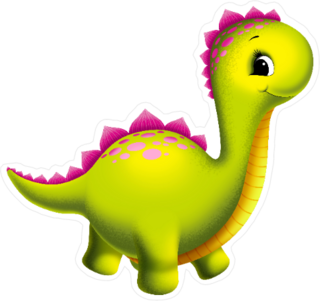 Adorable Dinosaur Sticker