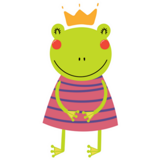Adorable Frog Princess Sticker