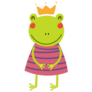 Adorable Frog Princess Sticker