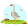 Adorable Goose Summer Sticker