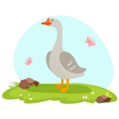 Adorable Goose Summer Sticker