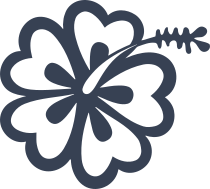 Adorable Hibiscus Flower Outline Sticker