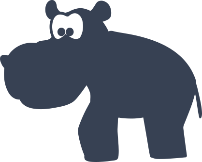 Adorable Hippopotamus Sticker