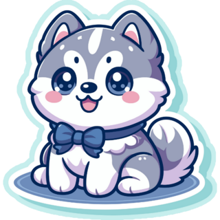 Adorable Husky Sticker
