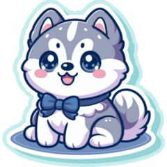 Adorable Husky Sticker
