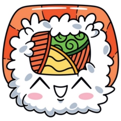 Adorable Kawaii Sushi Sticker