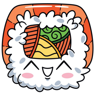 Adorable Kawaii Sushi Sticker