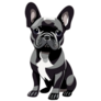 Adorable Looking Black French Bulldog Sticker